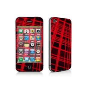  iPhone 4 4G Wrap Vinyl Skin Cover Decal Sticker Red: Cell 