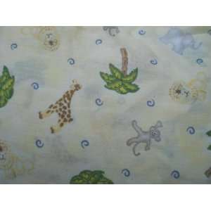 Baby Crib/toddler Bed Fitted Sheet, Jungle Safari Pattern  