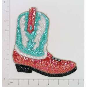 Cowgirl Boot Sequin Applique   Large *On Sale 