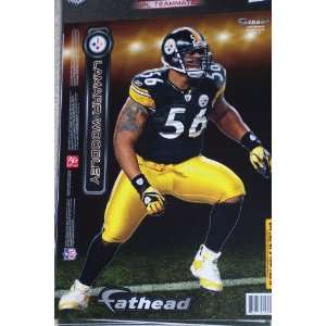 Lamarr Woodley Fathead Pittsburgh Steelers NFL Wall Graphic 16 x 12 