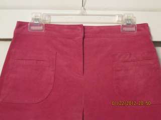 Womens LILLY PULITZER Pink Suede Leather Skirt Sz 6 P  