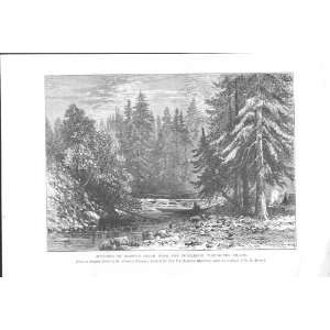  Browns River Vancouver Island C1890 Engraving