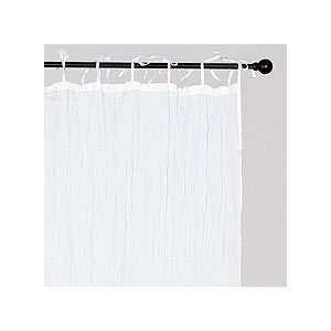 White Crinkle Voile Curtain Panel