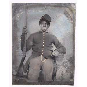  Unidentified African American soldier in Union sergeant 
