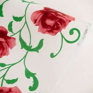  Monthly Rose   Self Adhesive Wallpaper Home Decor(Roll 