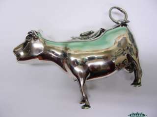   Silver Cow Form Creamer / Milk Jug Holland Netherlands Ca 1900  