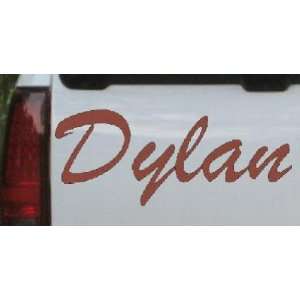  Dylan Car Window Wall Laptop Decal Sticker    Brown 14in X 