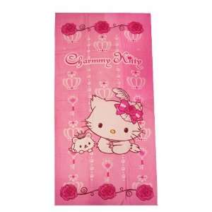  Sanrio Hello Kitty Charming Crown Beach/Bath Towel   Pink 