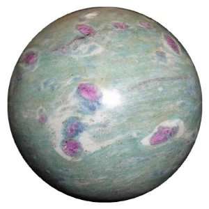 Ruby Fuchsite Ball 19 Sea Green Crystal Energy Red Pink Stone Healing 