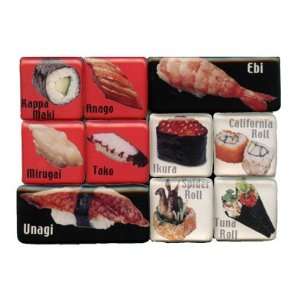  Sushi to Go Mighty Magnets Set of 10 magnets Office 