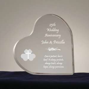 Religious Heart Anniversary Plaque 