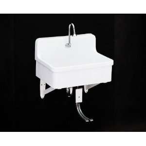  KOHLER K 12781 0 Gilford Scrub Up Plaster Sink, White 