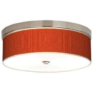   Crackled Square Coral Energy Efficient Ceiling Light