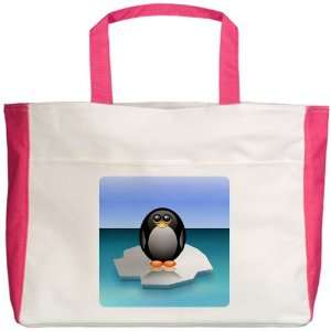  Beach Tote Fuchsia Cute Baby Penguin: Everything Else