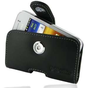  PDair P01 Black Leather Case for Samsung Galaxy Y GT S5360 
