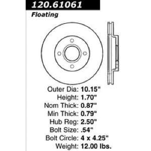  Power Slot 126.61061CSL Slotted Brake Rotor Automotive