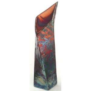  Handmade Raku Twisting Vase Made in the USA by William K 