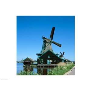  Windmill, Zaanse Schans, Netherlands Poster (24.00 x 18.00 