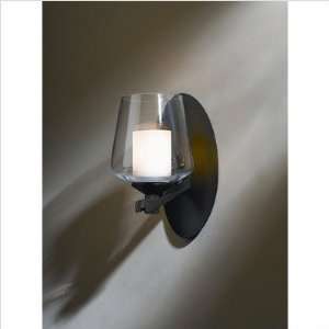  Ribbon One Light Wall Sconce Finish Brushed Steel, Shade 