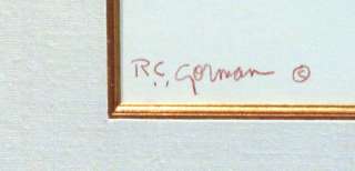 Gorman Untitled Original Pastel Drawing Hand Signed, figure of 