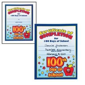  100th Day Of School Certificates   Teaching Supplies 