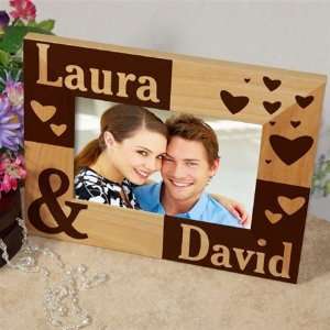  Personalized Heart Love Wood Picture Frame