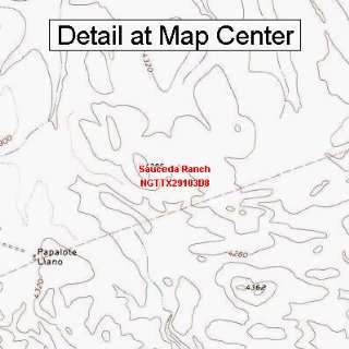  USGS Topographic Quadrangle Map   Sauceda Ranch, Texas 