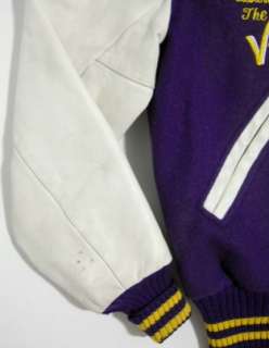   CHAIN STITCHED Football ATHELTIC Letterman VARSITY Jacket 44 D2  