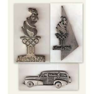  Torch & Car Atlanta Olympic Pin Set of 3: Sports 