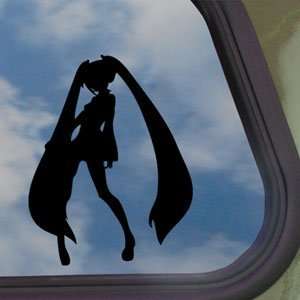  Vocaloid Hatsune Miku Black Decal Cosplay Wig Car Sticker 