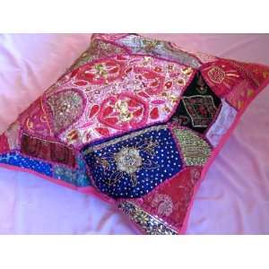   Pink India Bead Decorating Floor Pillow Sofa Cushion