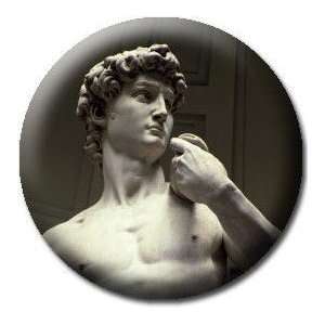 DAVID by MICHELANGELO Pinback Button 1.25 Pin / Badge Art Renaissance 