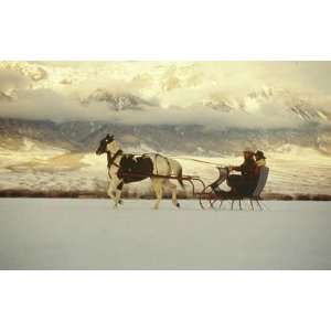  David Stoecklein   Winter Sleigh Ride Giclee Canvas: Home 