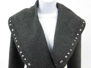 NWT GERARD DAREL Gray Wool Studded Jacket Size 10 $535  