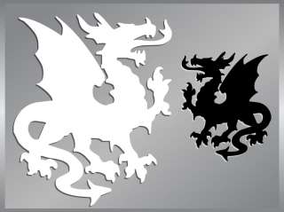 DRAGON Silhouette #1 cut vinyl decal stickers Medieval  