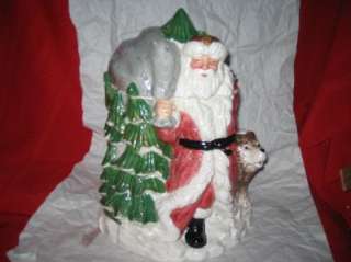 Fitz Floyd Russian Santa with wolf cookie jar 1991 RARE OCI line 
