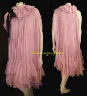 Runway VALENTINO $7000 Pink Silk Chiffon RUFFLE DRESS ~ Last one 