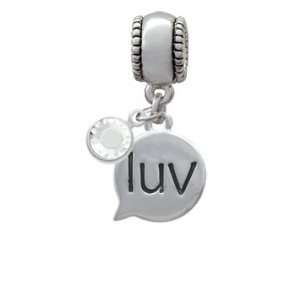  luv   Love   Text Chat Charm European Charm Bead Hanger 
