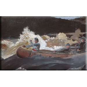 Shooting the Rapids, Saguenay River 16x10 Streched Canvas Art by Homer 