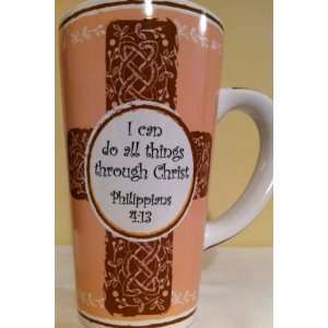   Tall Coffee Mug I can do all things through Christ Philippians 413