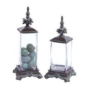   15 Glass Decorative Bronze Kitchen Canister Set 2