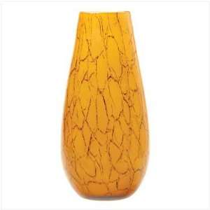  Amber Patterned Vase 