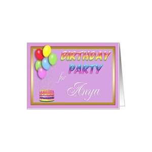  Anya Birthday Party Invitation Card: Toys & Games