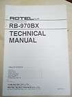 Rotel Service/Techni​cal Manual~RB 970B​X Amplifier~Orig​inal
