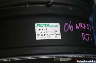 ROTA P 1 RIMS 18X8 5X114 WHEELS STI EVO CT9A GD7  