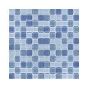  Elida Ceramica 12 x 12 Baby Blue Glass Mosaic Tile