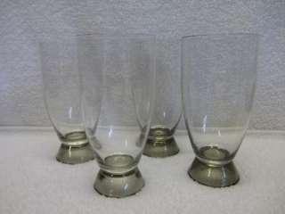 Rosenthal Fortuna Crystal Glass Footed Tumblers  Set of 4  