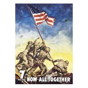 IWO Jima American Flag Tin Sign #614