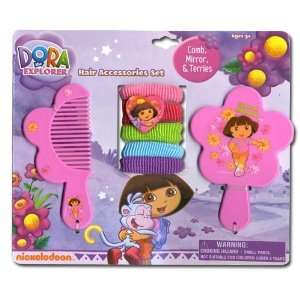   ) Dora the Explorer Comb, Mirror, & Terries Set 7pc   PARTY FAVORS