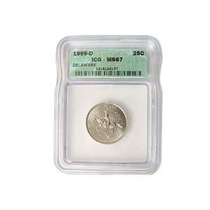  1999 Delaware Quarter Denver Mint Certified 67